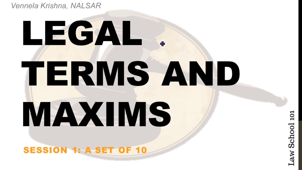 Legal Knowledge for CLAT | Legal Terms and Maxims - Session 1