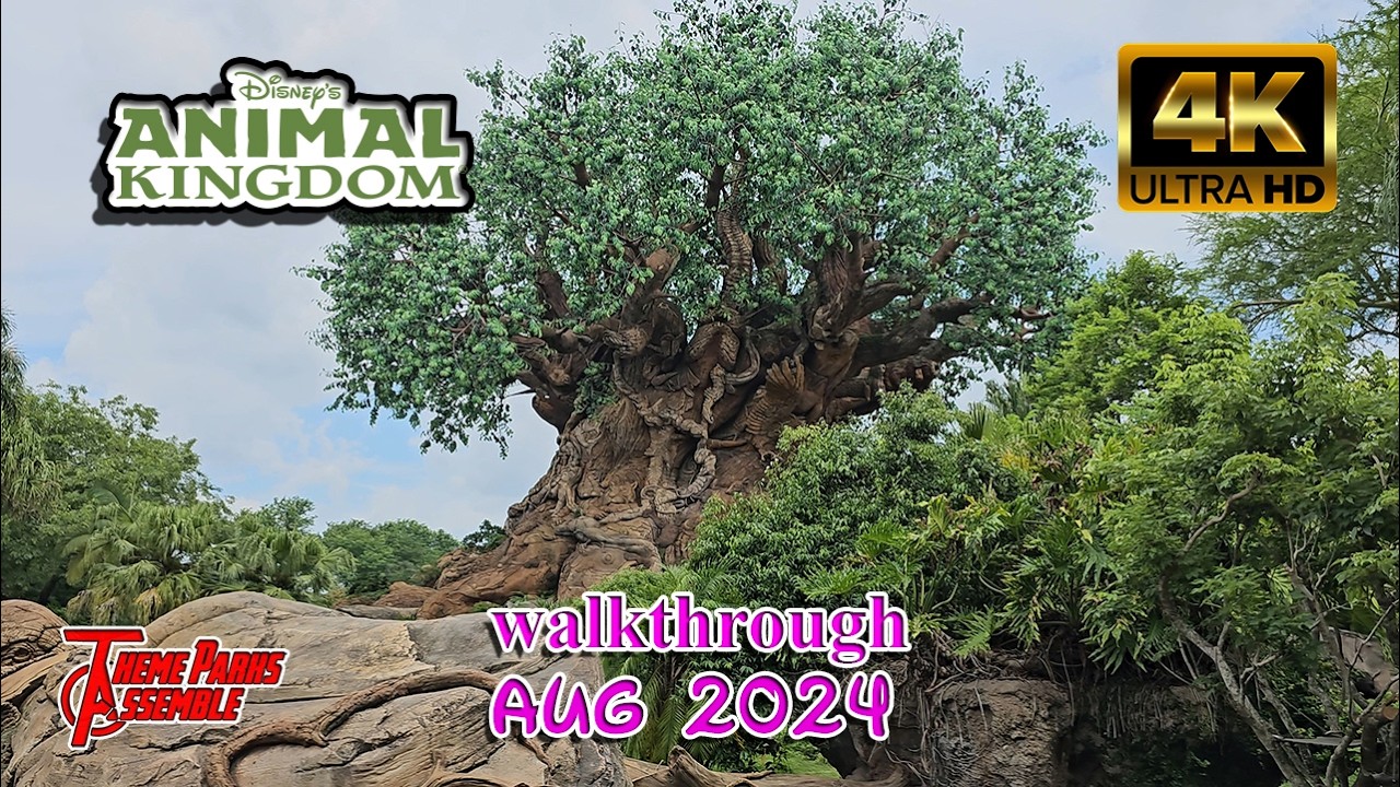 Animal Kingdom Walkthrough in 4K - WDW Resort - Aug 2024