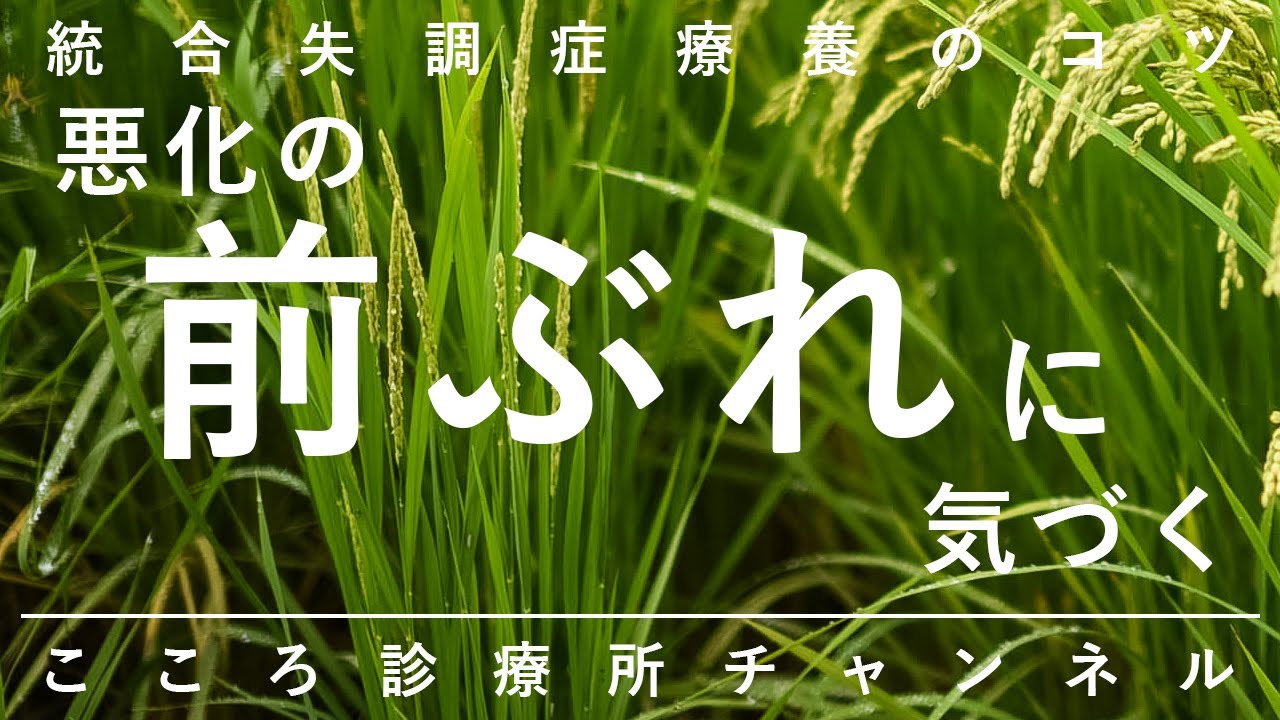 【統合失調症療養のコツ】悪化の前ぶれに気づく【精神科医が4分で説明】