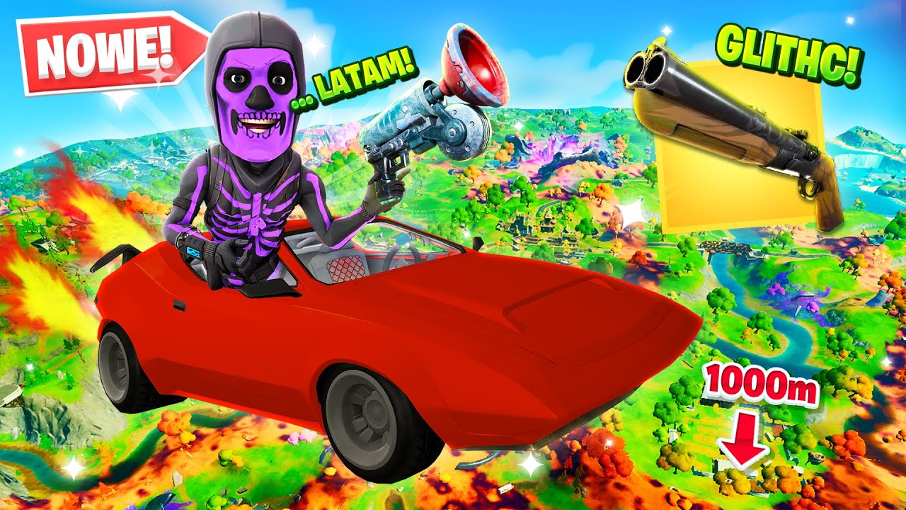 SKYBASE i LATAJĄCE SAMOCHODY w Fortnite! 🧊 (GLITCH!)