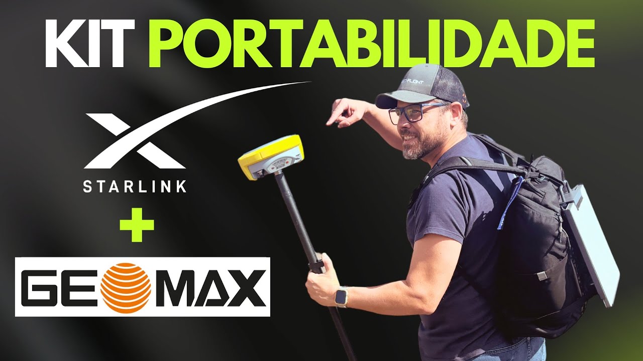 KIT Portabilidade e BAIXO CUSTO GNSS GEOMAX Zenith 16 e STARLINK MINI