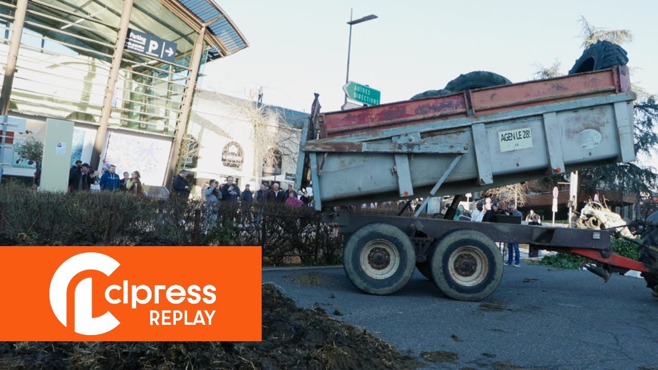 REPLAY - Les #AgriculteursEnColere cible la Gare de Agen