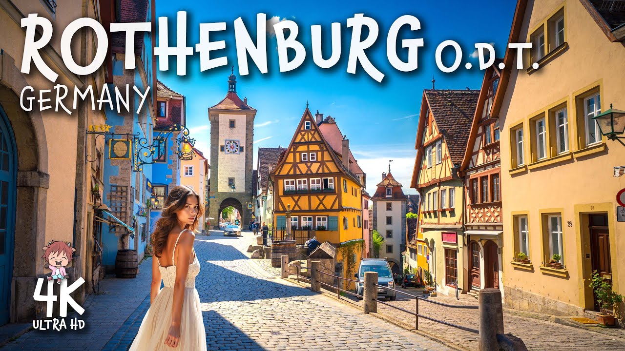 ROTHENBURG OB DER TAUBER, Germany- 4k walk in a Bavarian fairy tale!