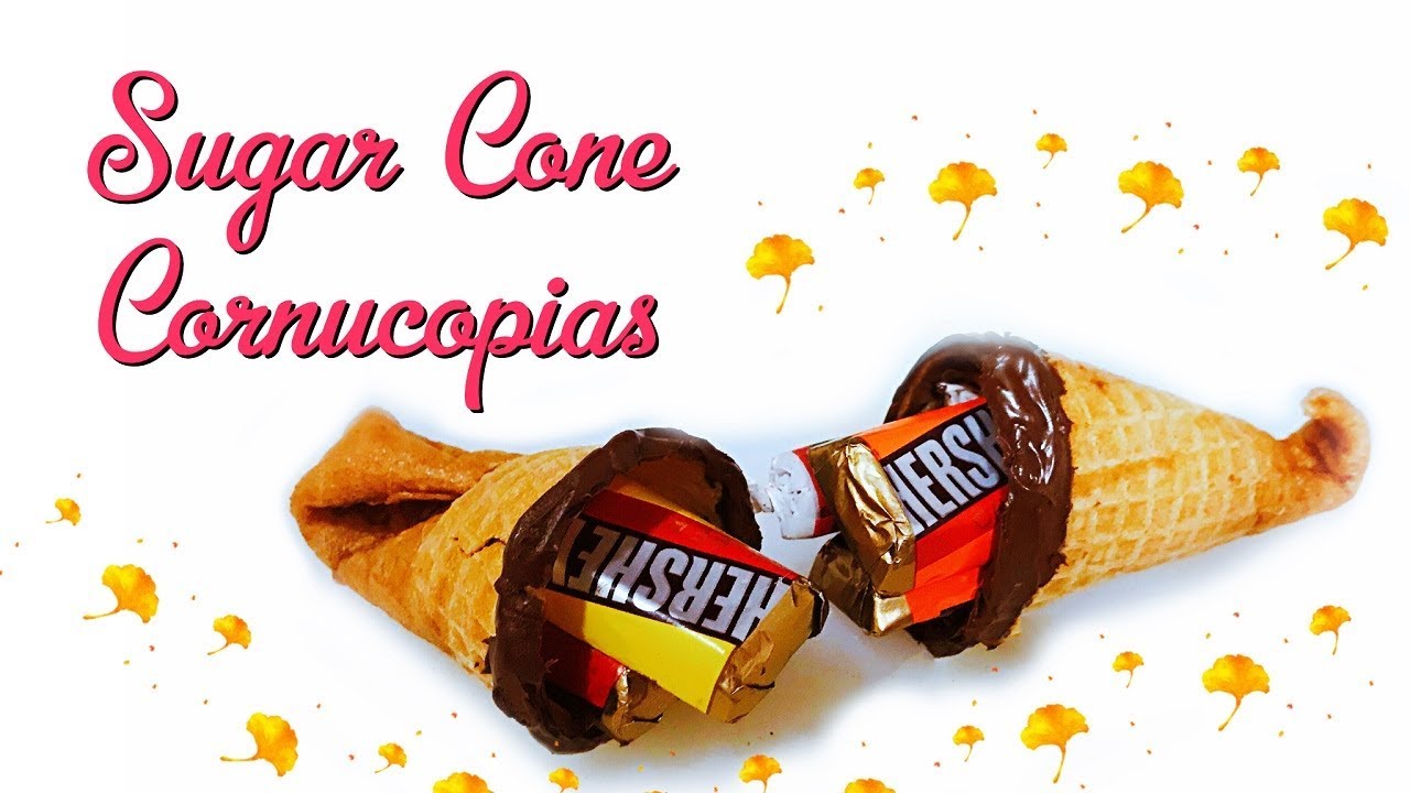 Sugar Cone Cornucopia Treats ~ Easy Thanksgiving Gift