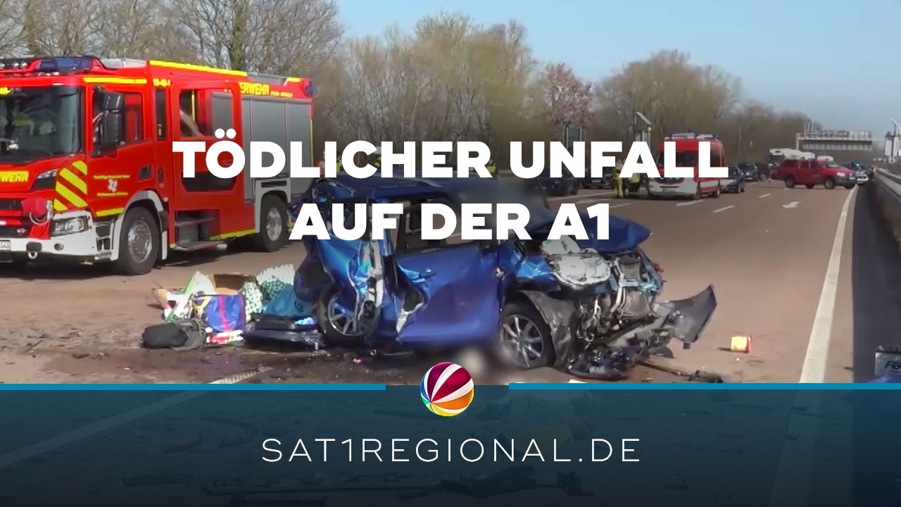 Schwerer Unfall auf der A1: Ein Toter und mehrere Verletzte