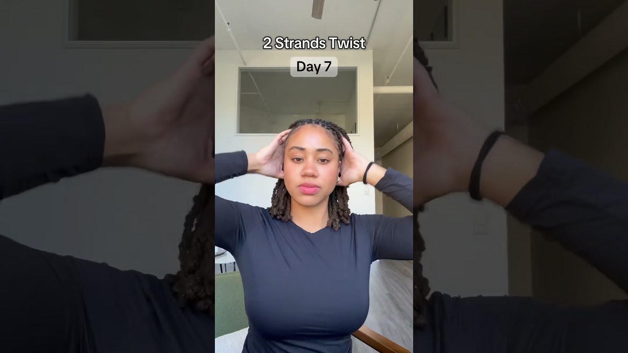 2 strand twists after 21 days 🌴🔥 #locs #locjourney #shorts #naturalhair