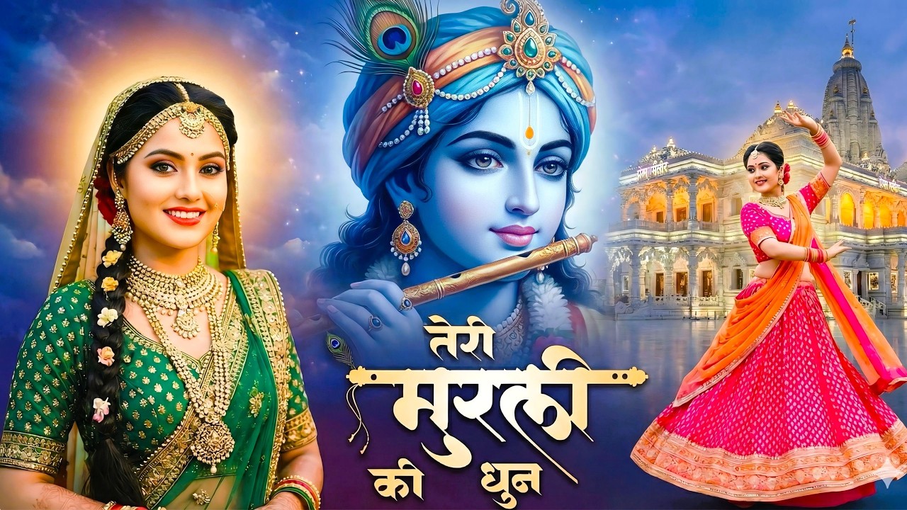 तेरी मुरली की धुन सुनने मैं बरसाने से आयी ~ Teri Murli Ki Dhun ~ Most Popular Radha Krishna #bhajan