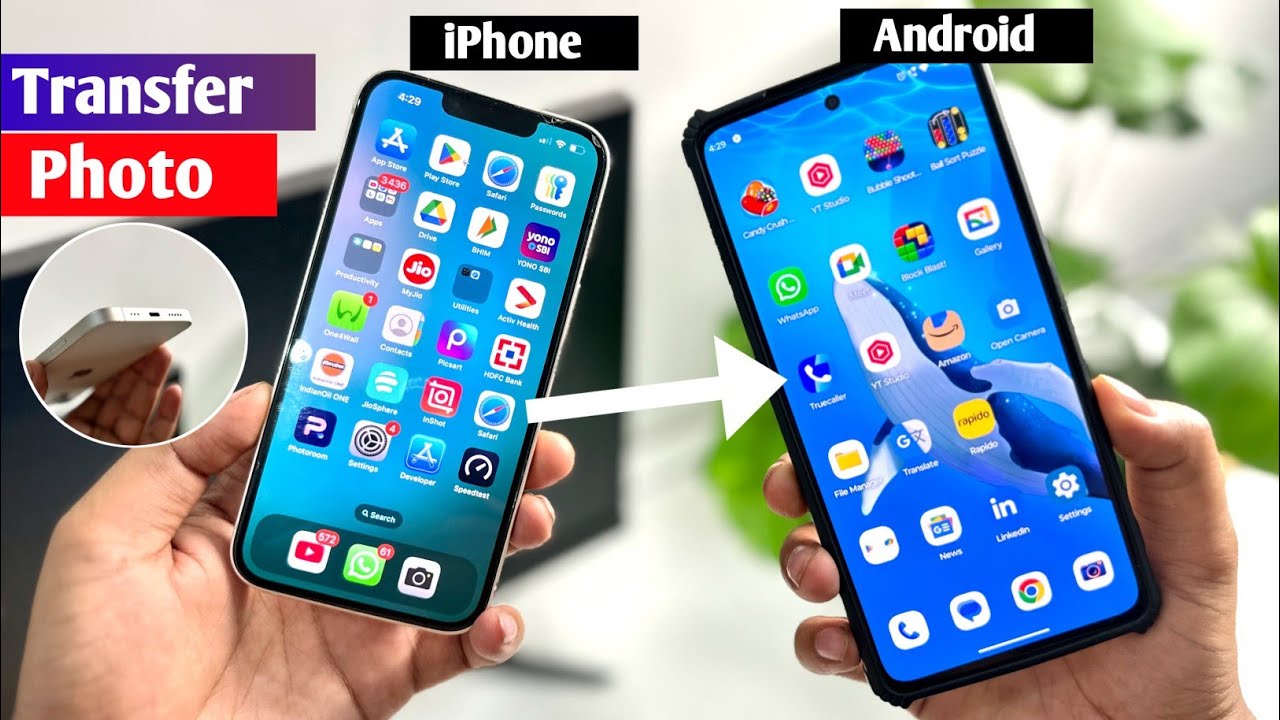[ Apple ] iPhone Se android me photo transfer kaise kare | How to transfer photos iphone to android