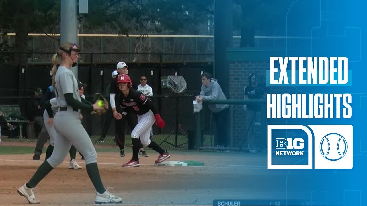 Nebraska at Michigan State | EXTENDED HIGHLIGHTS | Big Ten Softball | 03/20/202