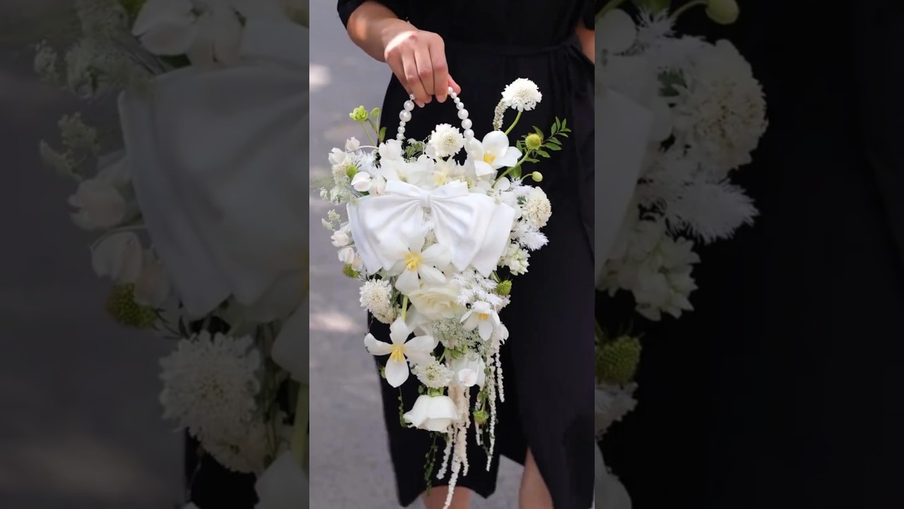Elegant White Pearl Bouquet 💐✨ | Bridal Must-Have! 👰