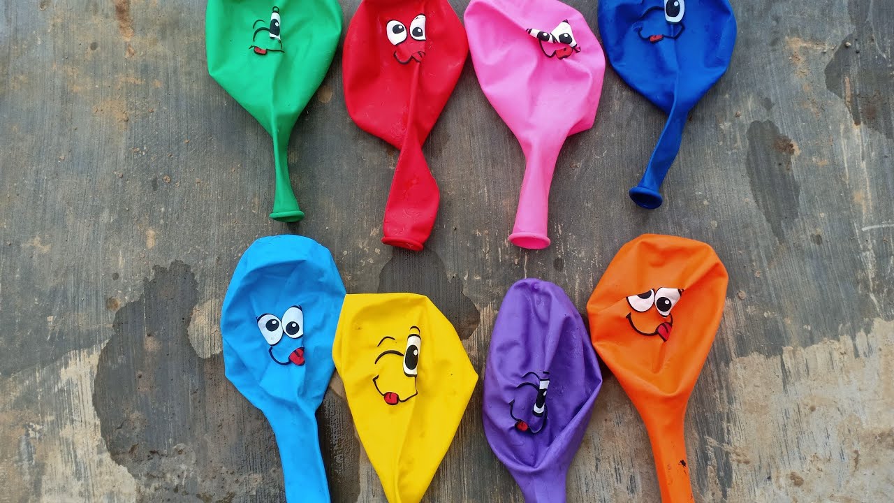 wow!Meniup Balon karakter emoji berbagai warna&nyanyi balon baby shark #balon #mainananak #babyshark