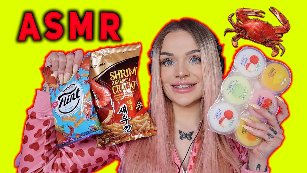 ASMR 🙉 TESTUJE DZIWNE JEDZENIE 🍤🍣🦴