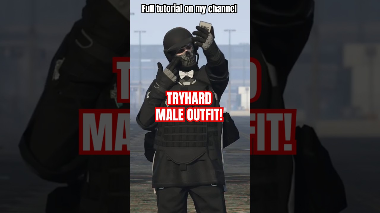 GTA5 Male Tryhard Outfit 💀 #shorts #gta5online #gta #gaming #gtashorts #tryhard