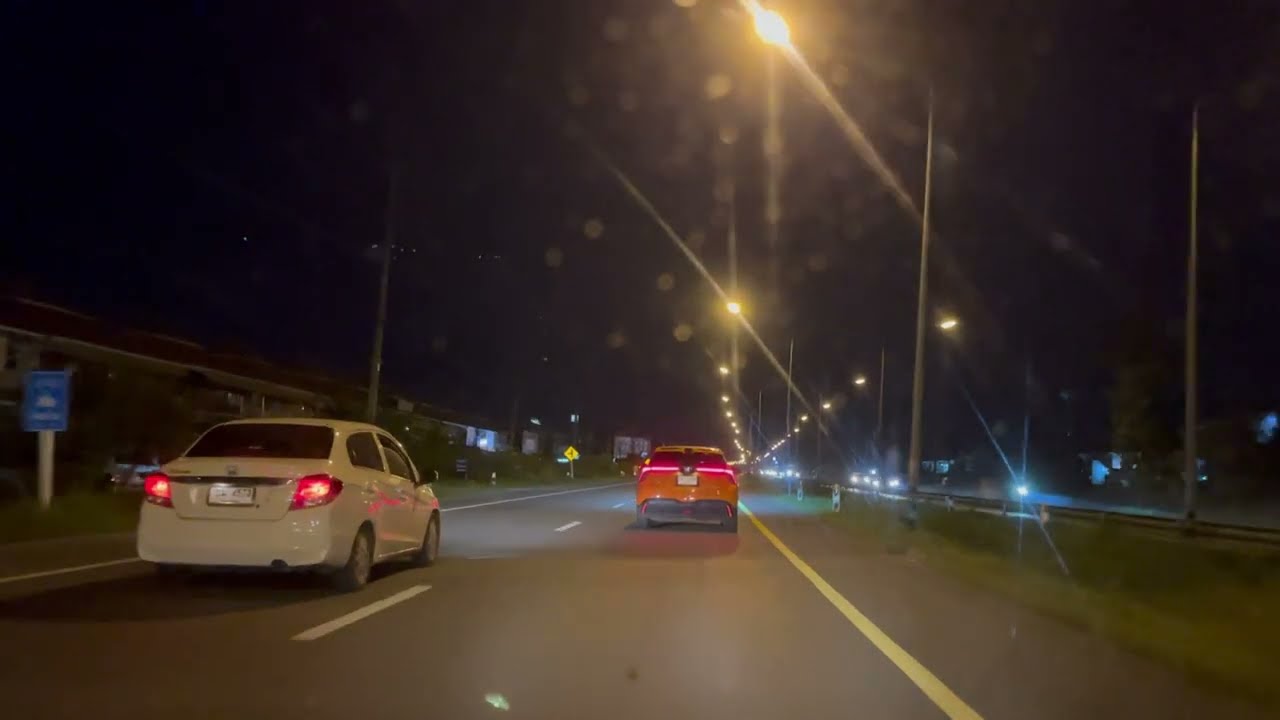 กลางคืน ถนน 121 รอบเมืองเชียงใหม่ จากแยกกองทราย อ.สารภี ถึง แยกสะเมิง อ.หางดง