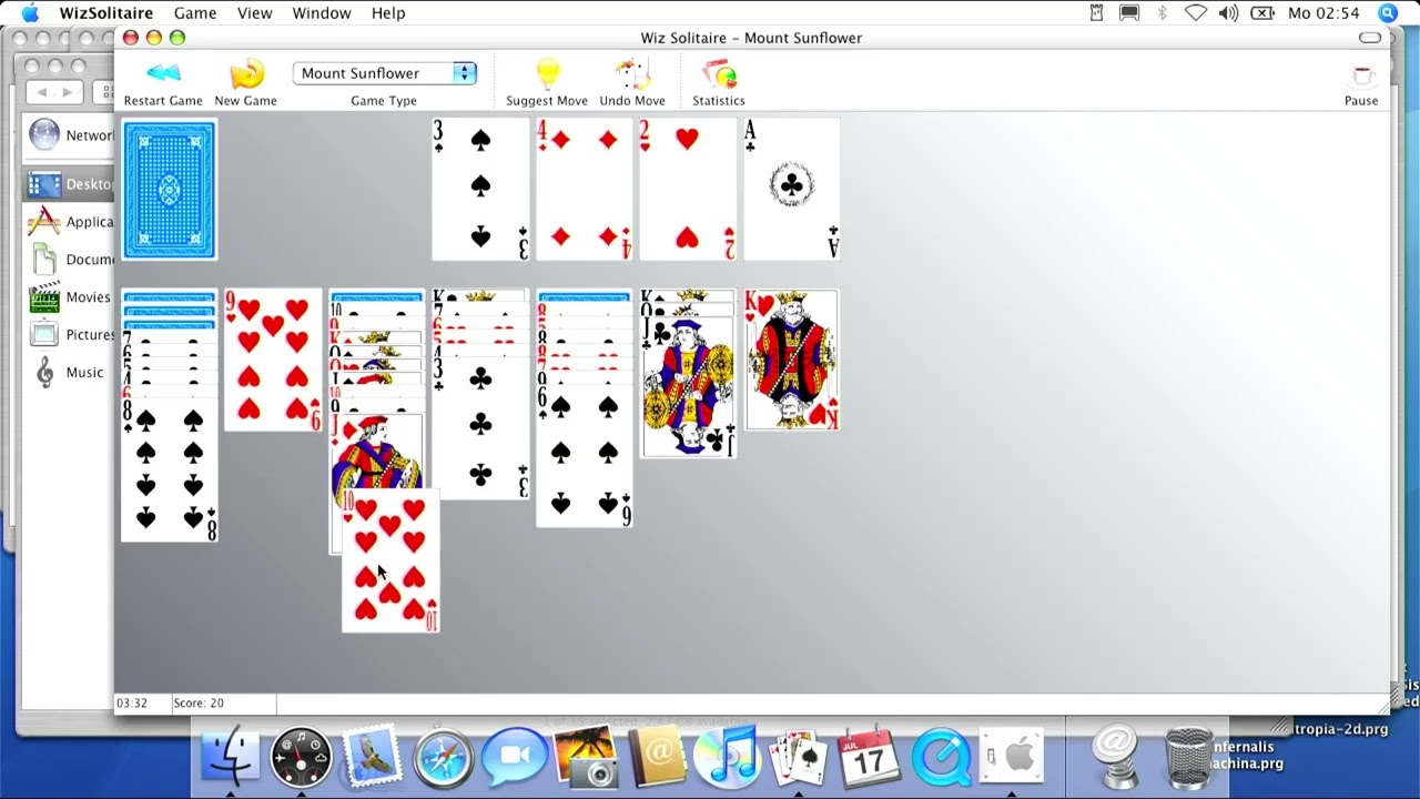 WizSolitaire - Mount Sunflower [Apple Macintosh Longplay] (2008) Симоне Теллини