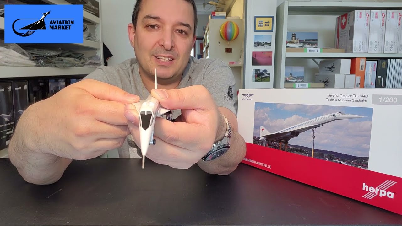 Die Tu-144 von Sinsheim im Massstab 1:200