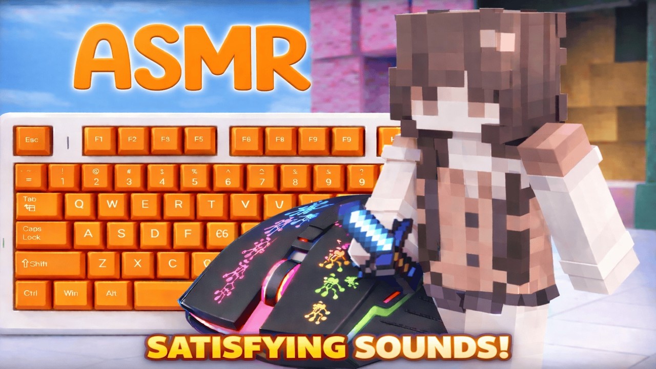[240 FPS] Keyboard and Mouse Sounds ASMR || Minecraft Bedwars