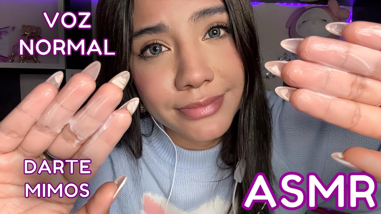 ASMR ESPAÑOL / TU NOVIA te DA MIMITOS en TU CARITA / VOZ NORMAL / Atención personal