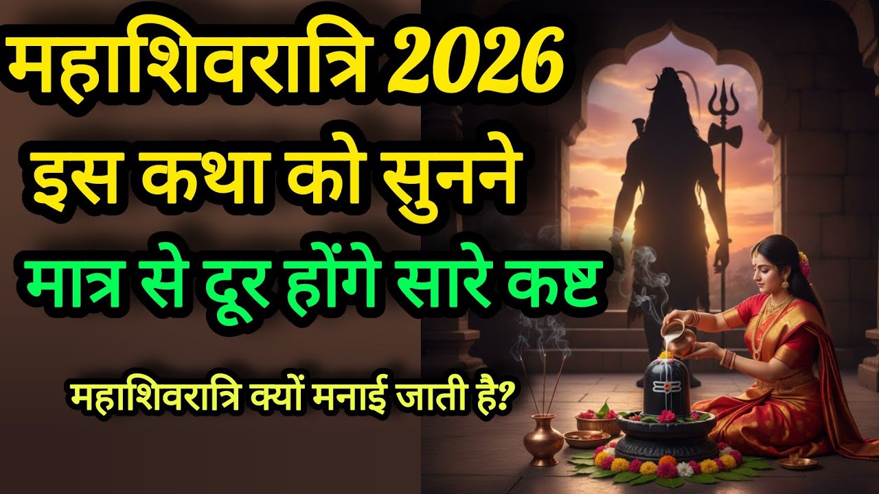 महाशिवरात्रि 2026: इस कथा को सुनने मात्र से दूर होंगे सारे कष्ट 🙏महाशिवरात्रि क्यों मनाई जाती है,