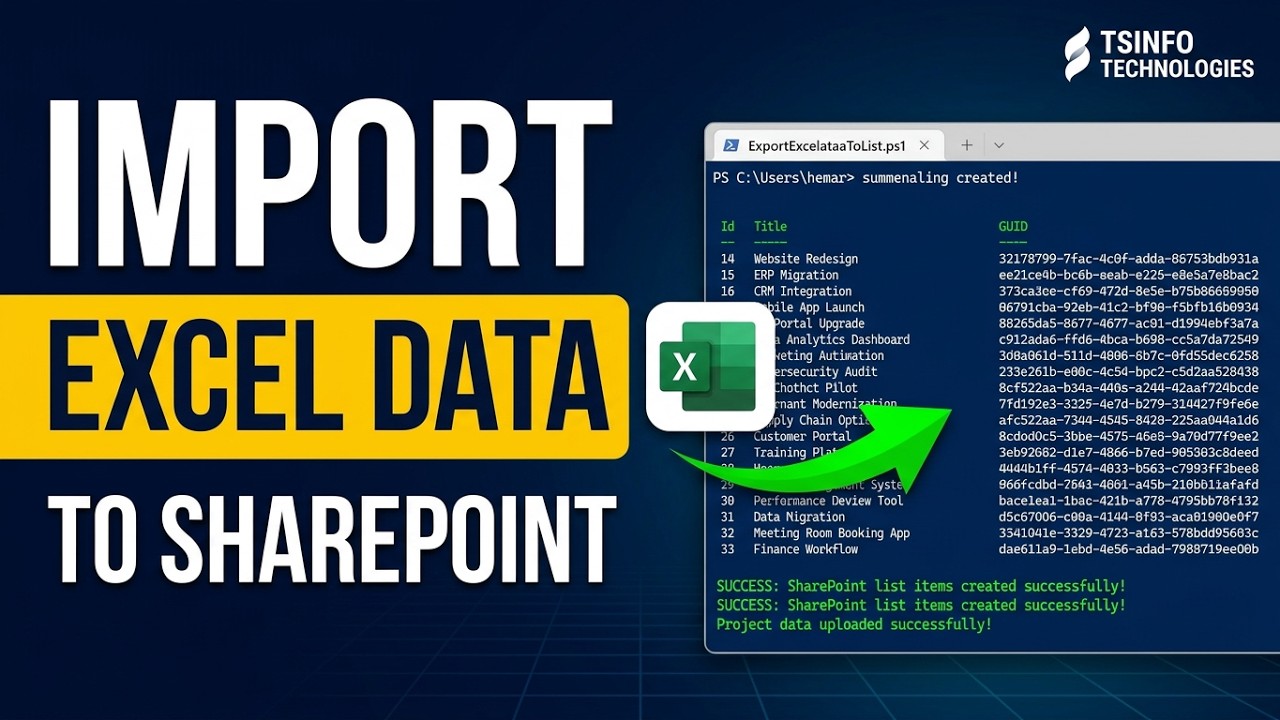 Import Bulk Data from Excel to SharePoint List Using PnP PowerShell | PowerShell Tutorial