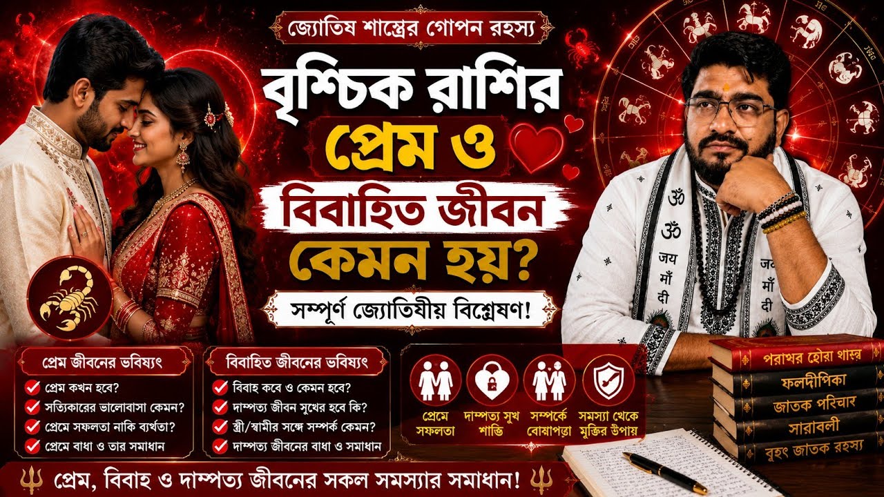 কেমন হয় বৃশ্চিক রাশির প্রেম ও বিবাহিত জীবন?#anandashastri