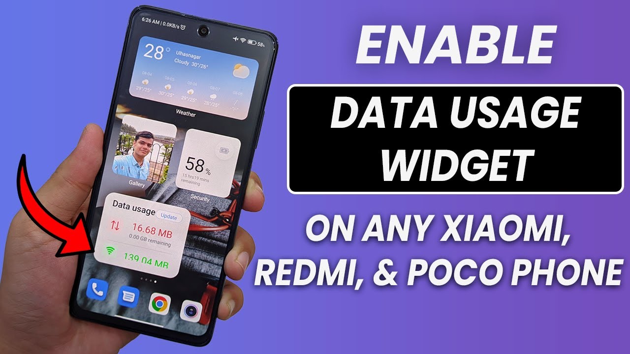 Add DATA USAGE Widget On Your Xiaomi, Redmi & Poco Phone [No Root] | Enable Data Usage In Xiaomi