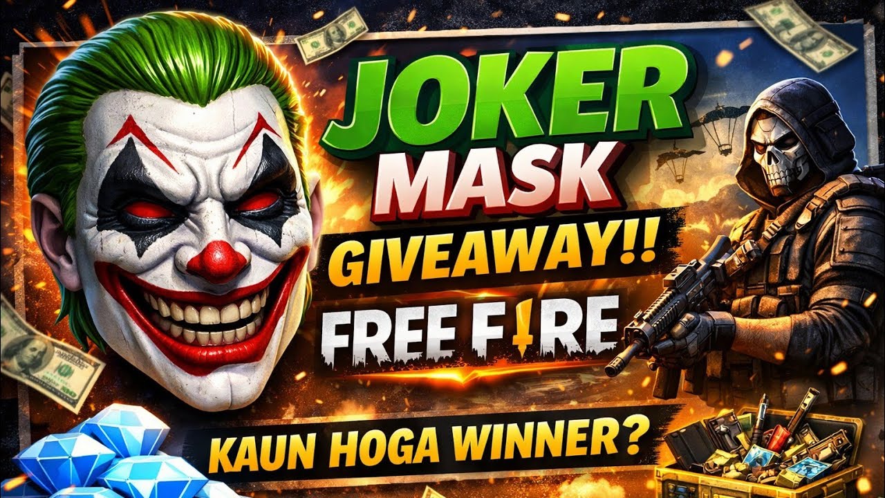 Free Fire Joker Mask Giveaway 😈 | Kaun Banega Lucky Winner?