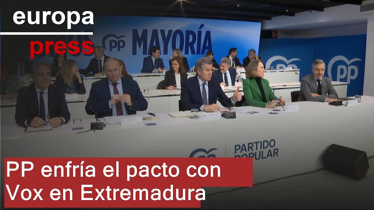 PP enfría el pacto con Vox en Extremadura pero espera una 