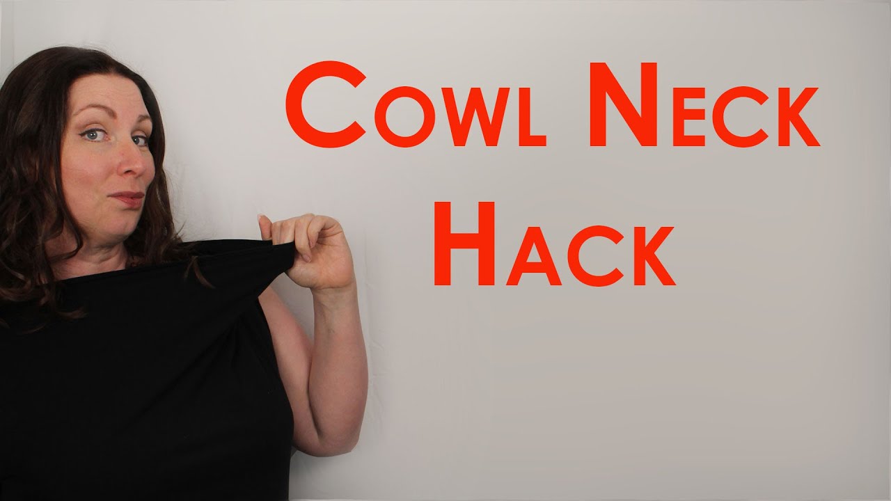 HOW TO MAKE ANY T-SHIRT PATTERN A COWL NECK