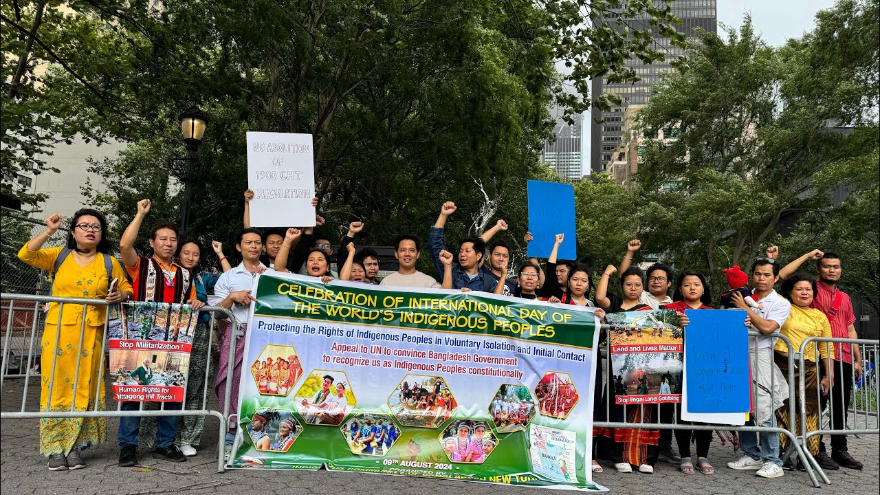 Jumma demonstration on the occasion of World Indigenous Day 2024 in New York City