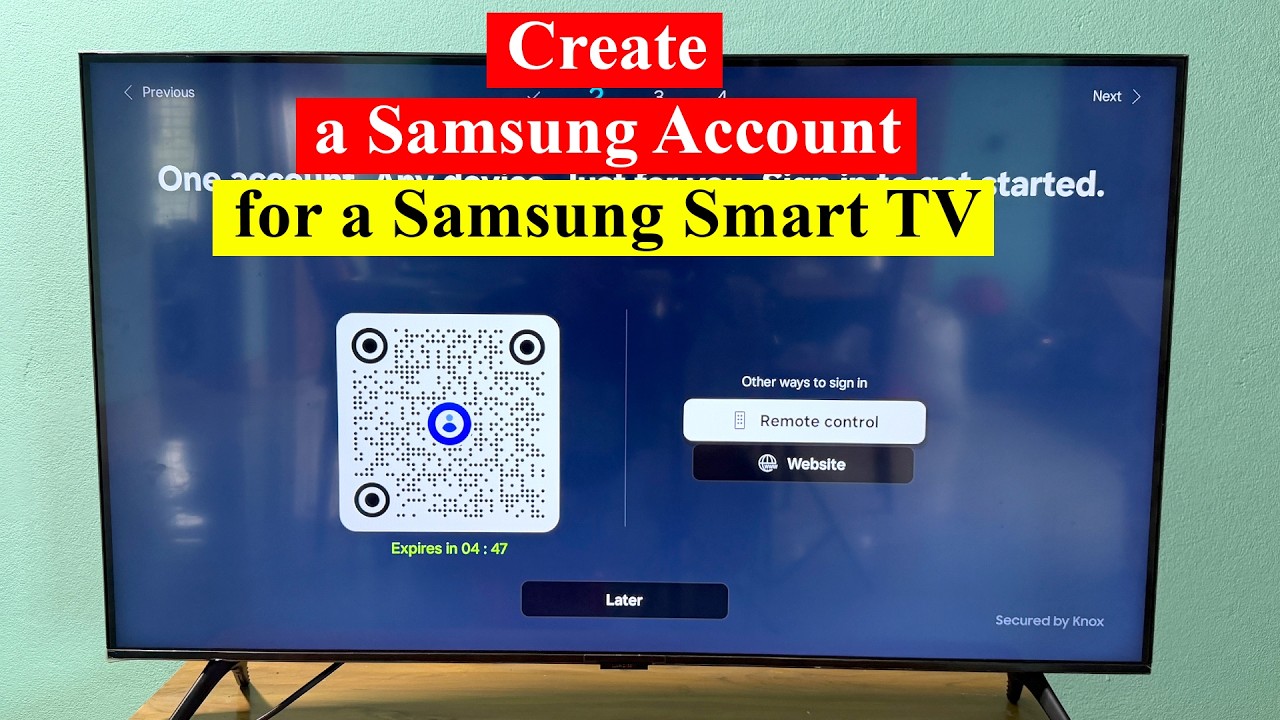 How to Create a Samsung Account on Samsung Smart TV