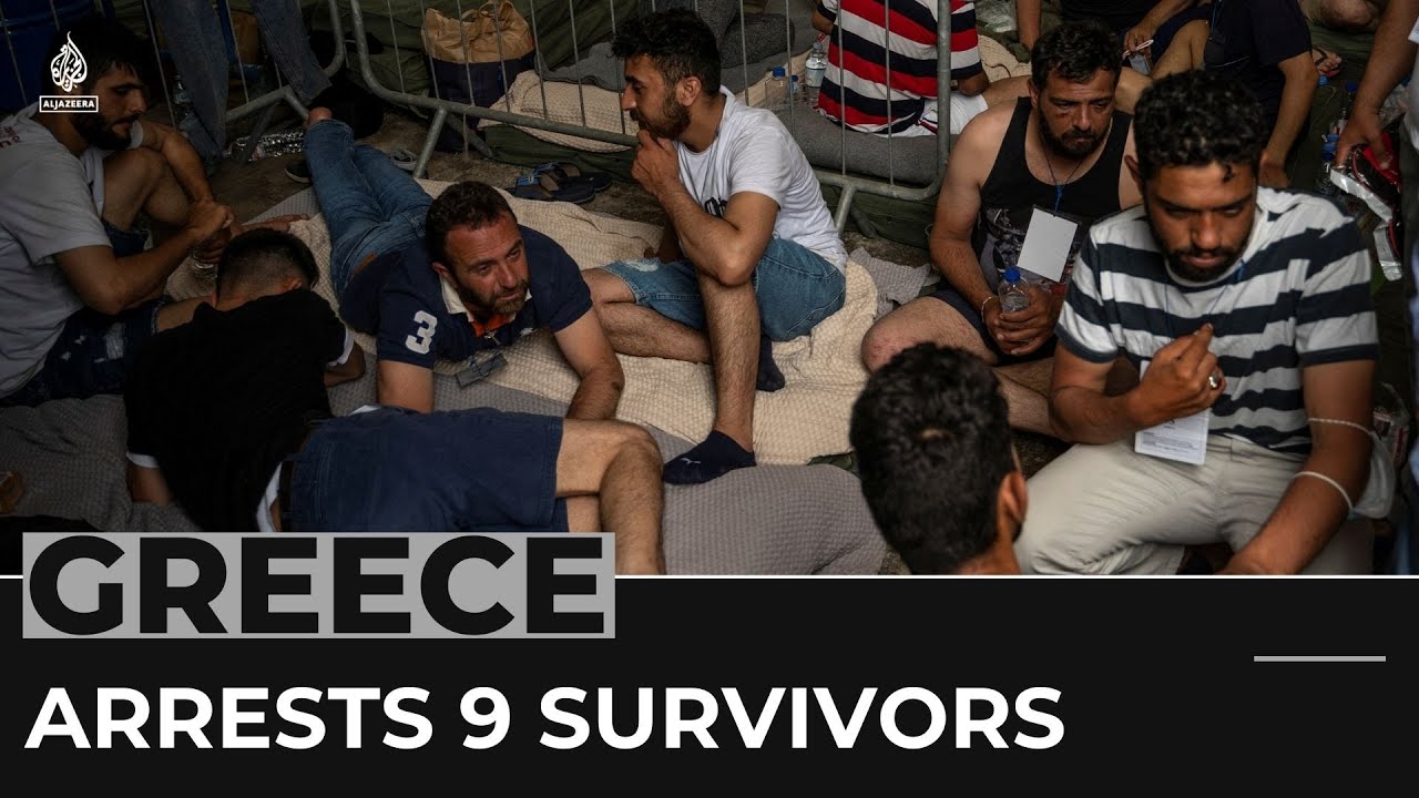 Greece arrests nine survivors from capsized refugee ship