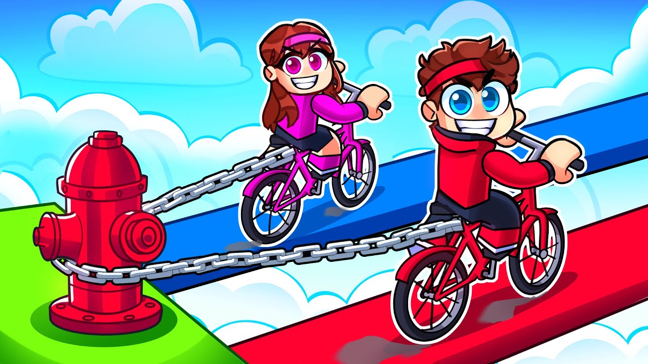Faire du Vélo ENCHAINÉ avec ma FANGIRL sur Roblox !