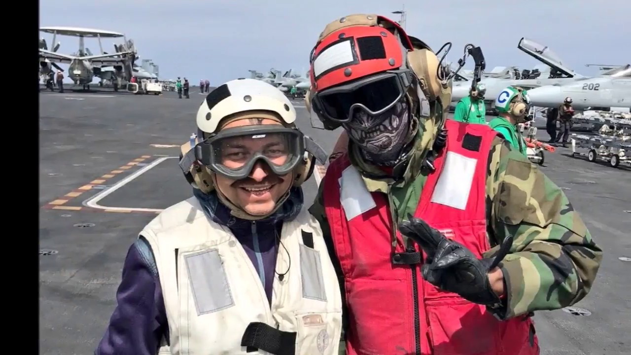Levent Sakar - Distinguished Visitor of USS Nimitz(largest warship in the world.)