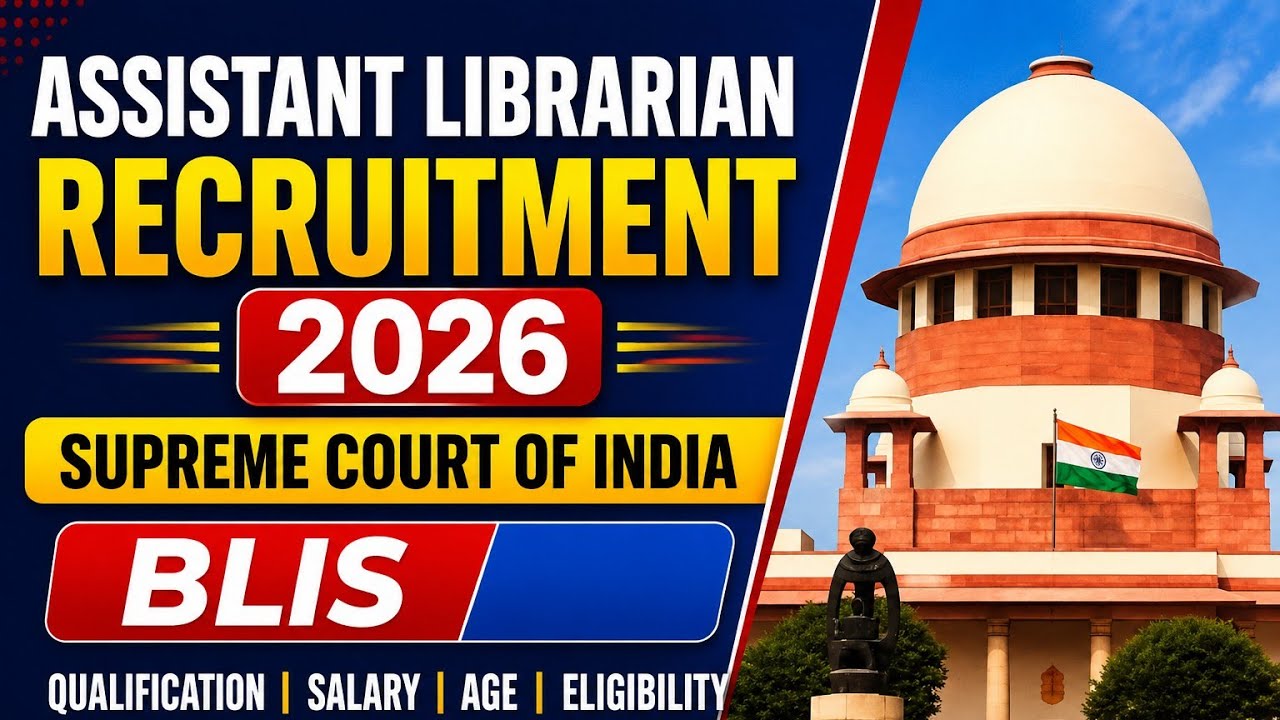🎯 Assistant Librarian Jobs 2026 | Supreme Court of India | 14 Post | Don’t Miss This! | #SCI