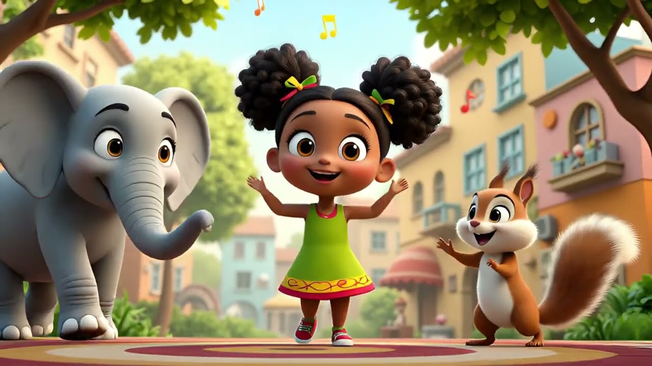 ጣፋጭ ታሪክ በመዝሙር 🎵 | Elephant & Squirrel Friendship Amharic Kids Story Song for Kids  #teretesong
