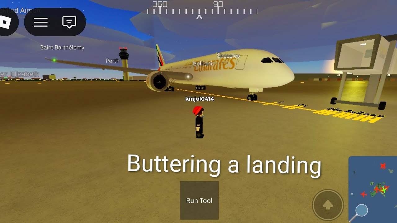 Buttering a landing on mobile