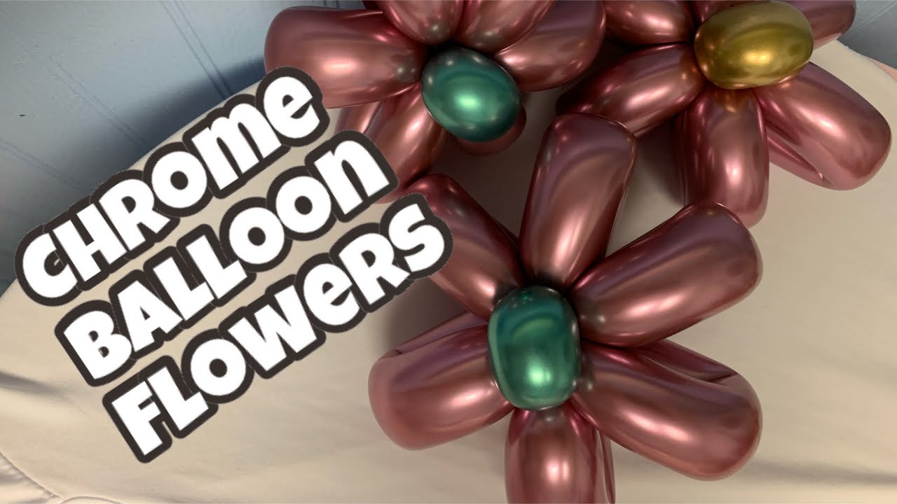 How to make balloon flower / six petal balloon flower / chrome balloon flower/ Flores con globos