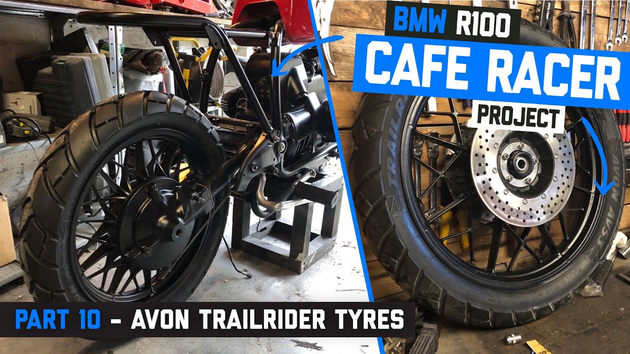 BMW R100 Cafe Racer, часть 10 — шины и установка дисков Avon Trailrider