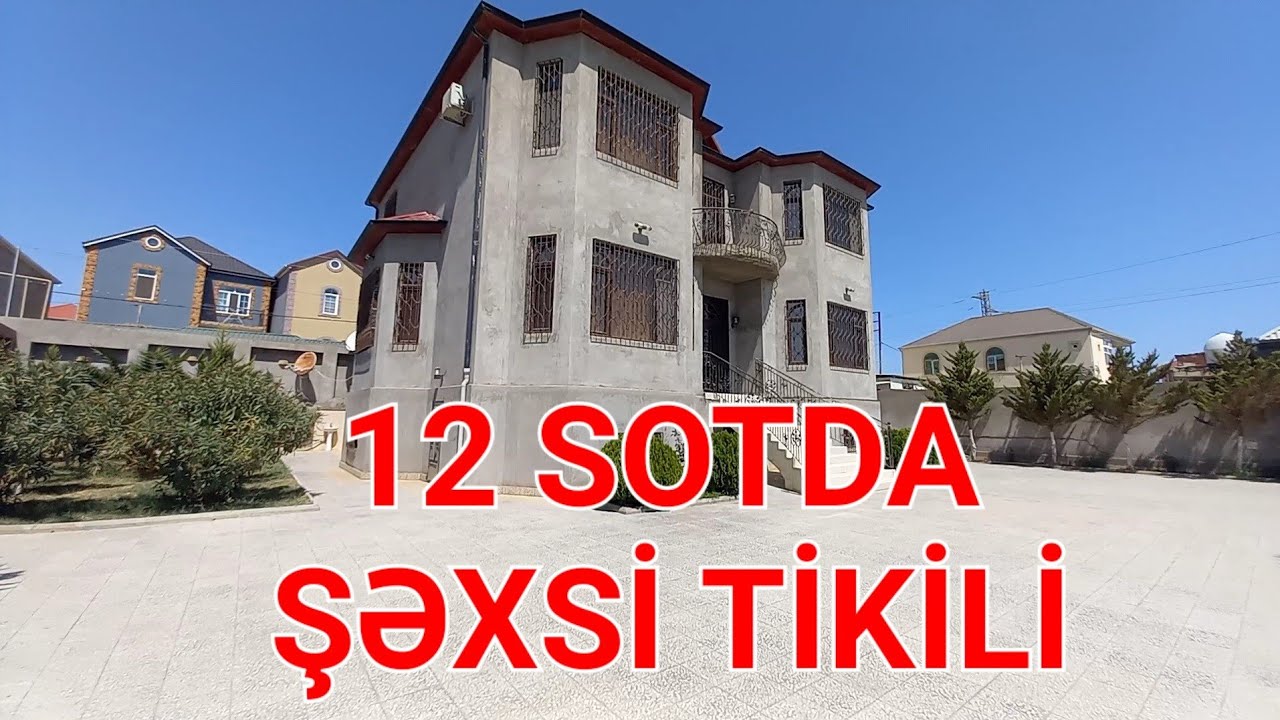 📌MASAZIRDA 12 SOTDA 3 MERTEBE 8 OTAQLI VİLLA