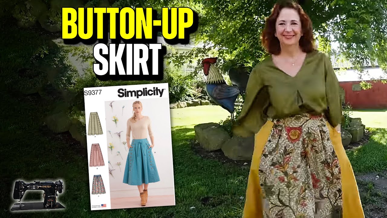 Sewing Simplicity 9377 - Button-Up Skirt Tips and Review