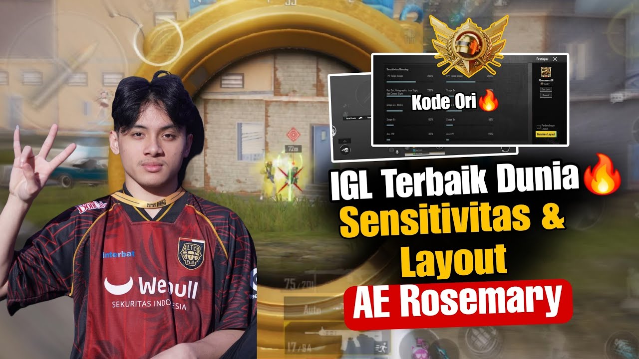 Sensitivitas PUBG Mobile Terbaik 2025 | Sensitivitas AE Rosemary Terbaru + Kode Layout PUBG 5 Jari