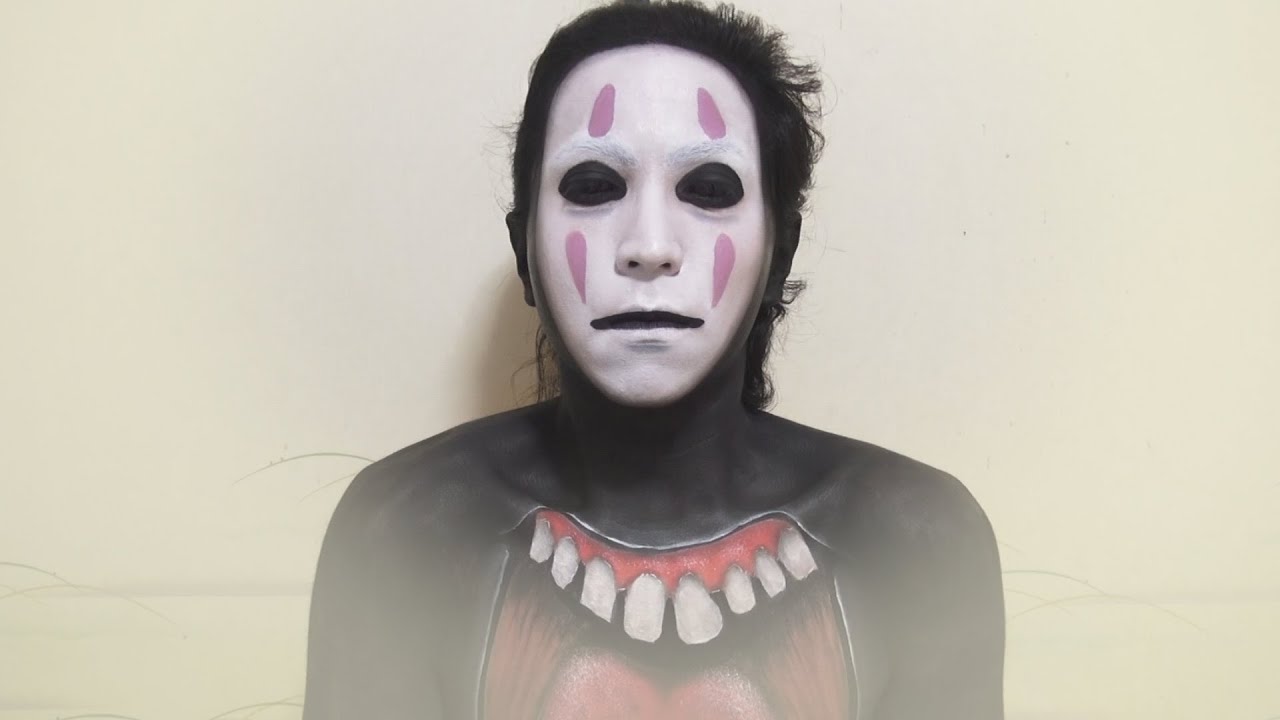 カオナシメイク方法(化粧) 【千と千尋の神隠し】- Spirited Away - No-Face Makeup Tutorial