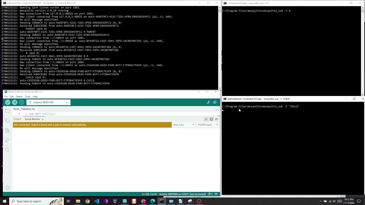 Mosquitto and Arduino MKR1000