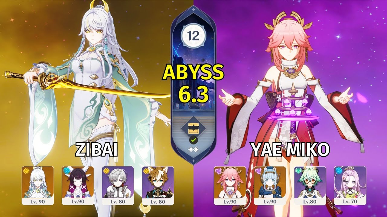 C0 Zibai & C0 Yae Miko - Genshin Impact Abyss 6.3 - Floor 12