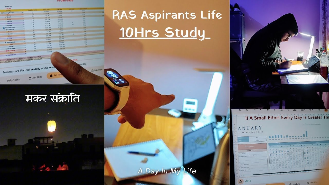 #RASpre2026 [Day 02] - | Makar Sankranti Ignored | 10 Hours Study | RAS Aspirant Reality Day