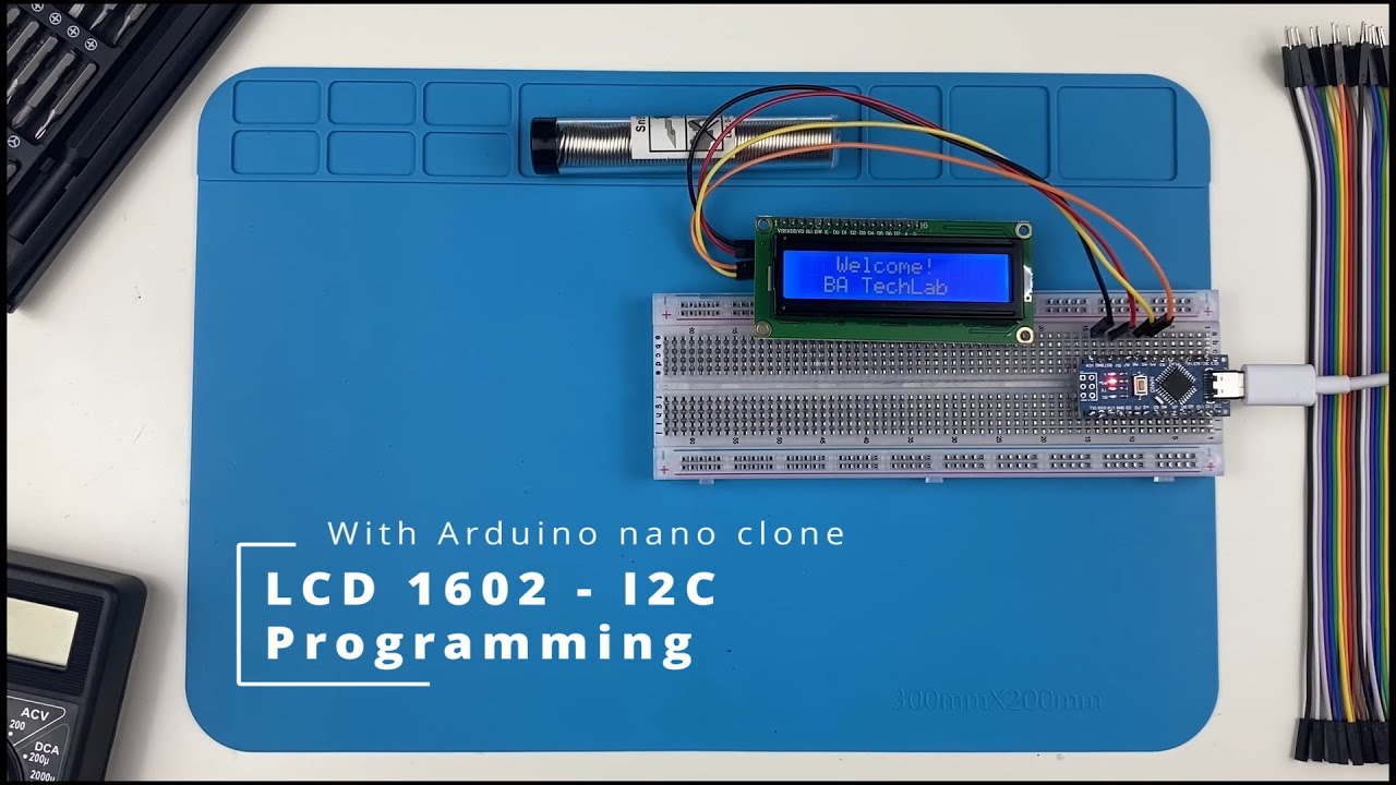 Arduino nano (clone) with LCD1602-IC2