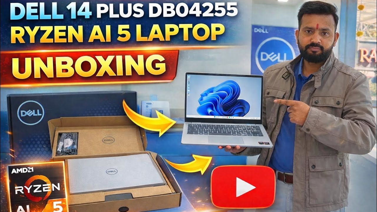 Dell 14 Plus  DB04255  Ryzen AI 5 340 Unboxing Video  (Dell 2IN1 360°  LAPTOP) New Ryzen AI 5 340   