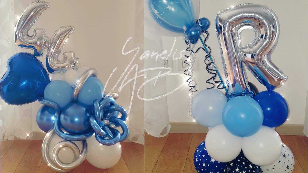 bouquet de globos para cumpleaños. decorazione di palloncini per compleanni.