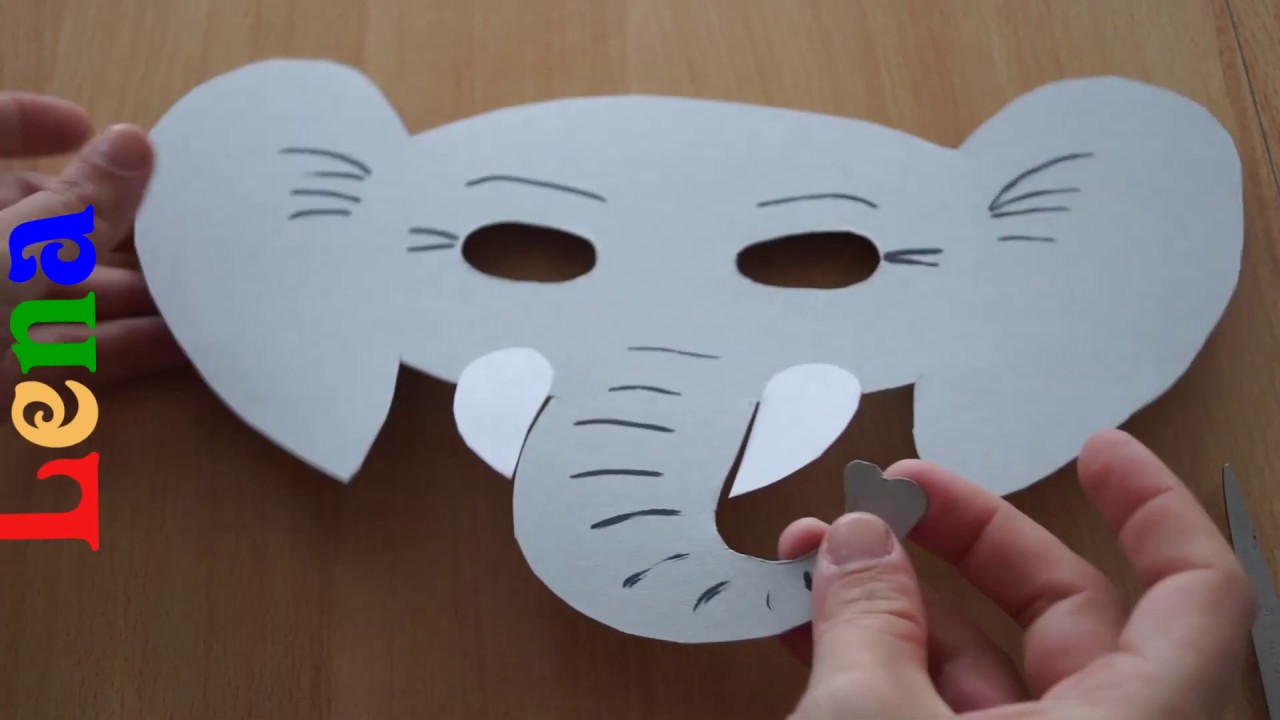 Elefanten Maske basteln mit Lena